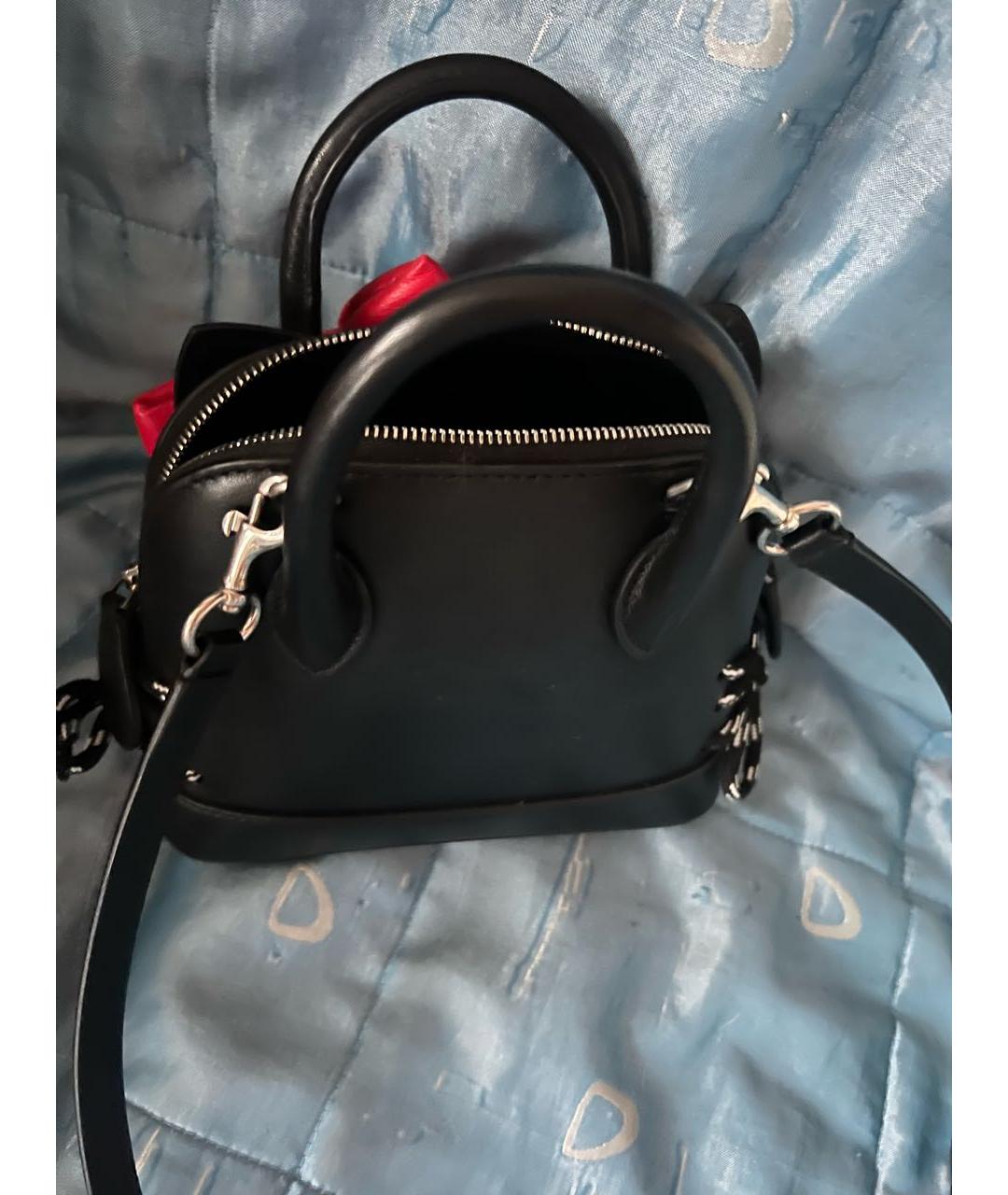 BALENCIAGA Черная кожаная сумка с короткими ручками, фото 3