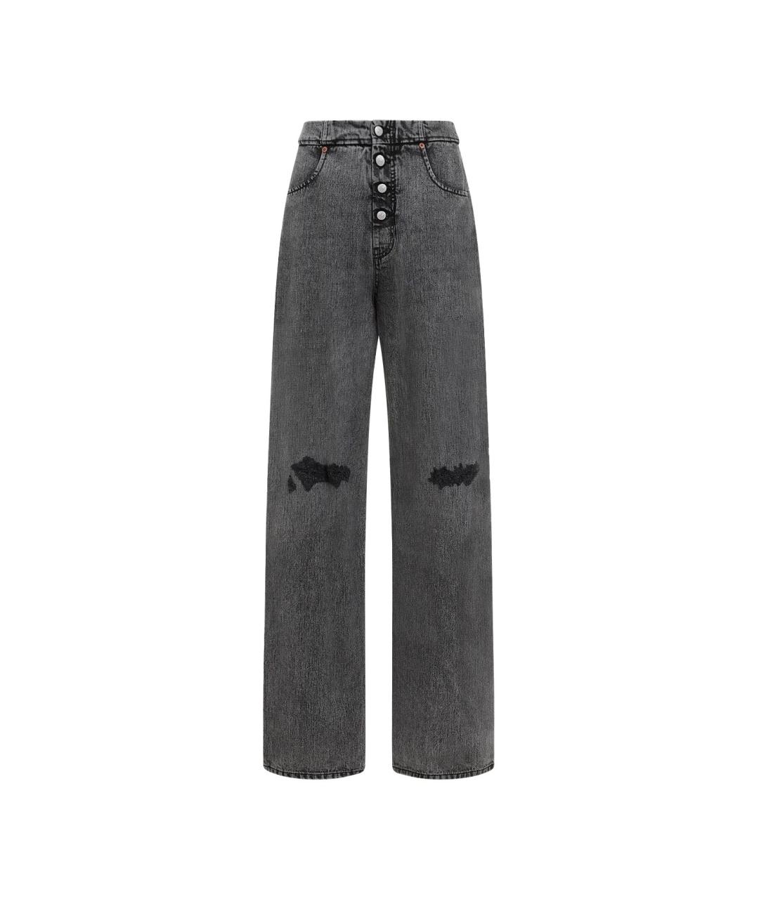 MAISON MARGIELA Черные хлопковые прямые джинсы, фото 1