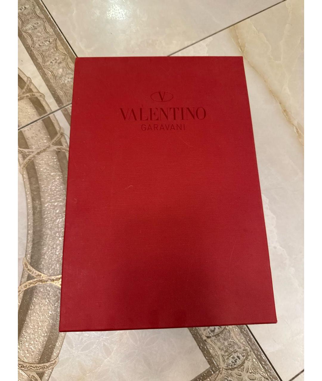 VALENTINO Золотые кожаные туфли, фото 8