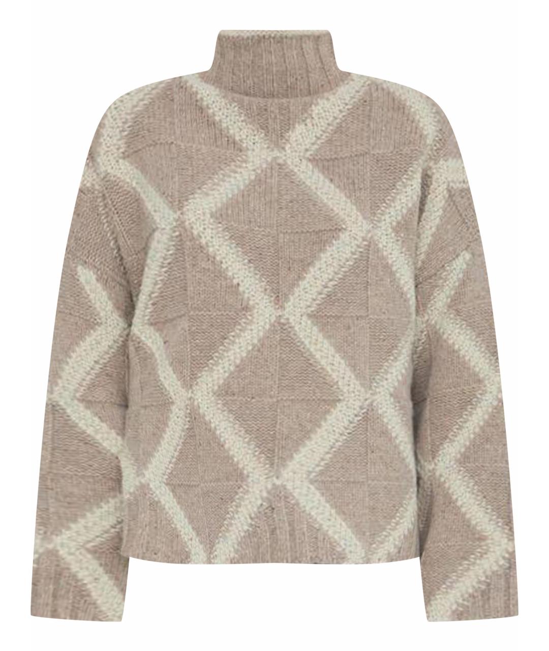 BOTTEGA VENETA Бежевый шерстяной джемпер / свитер, фото 1