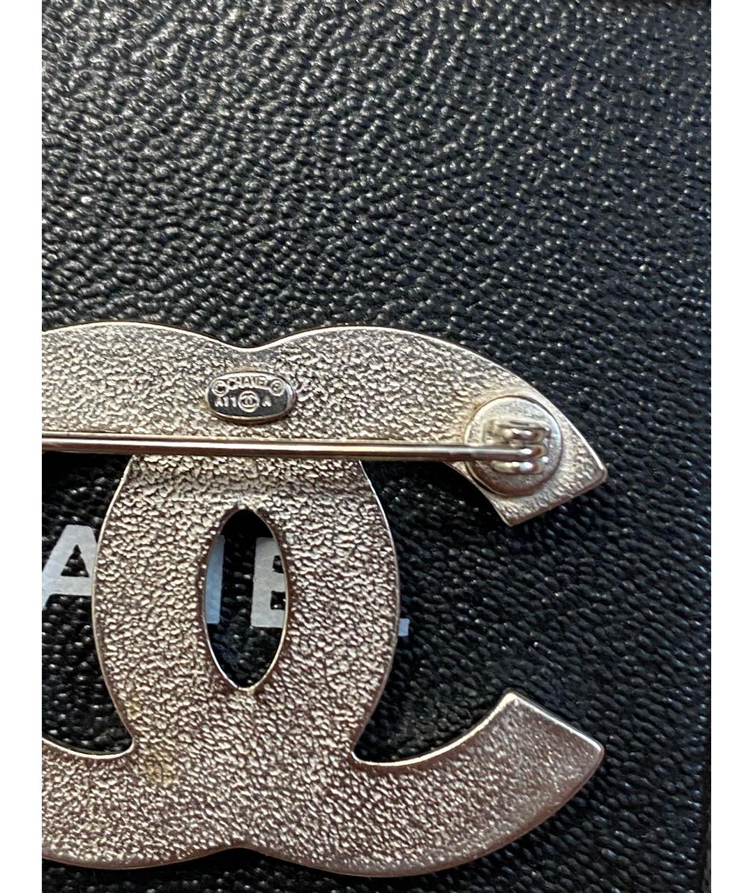 CHANEL Серебряная металлическая булавка / брошь, фото 3