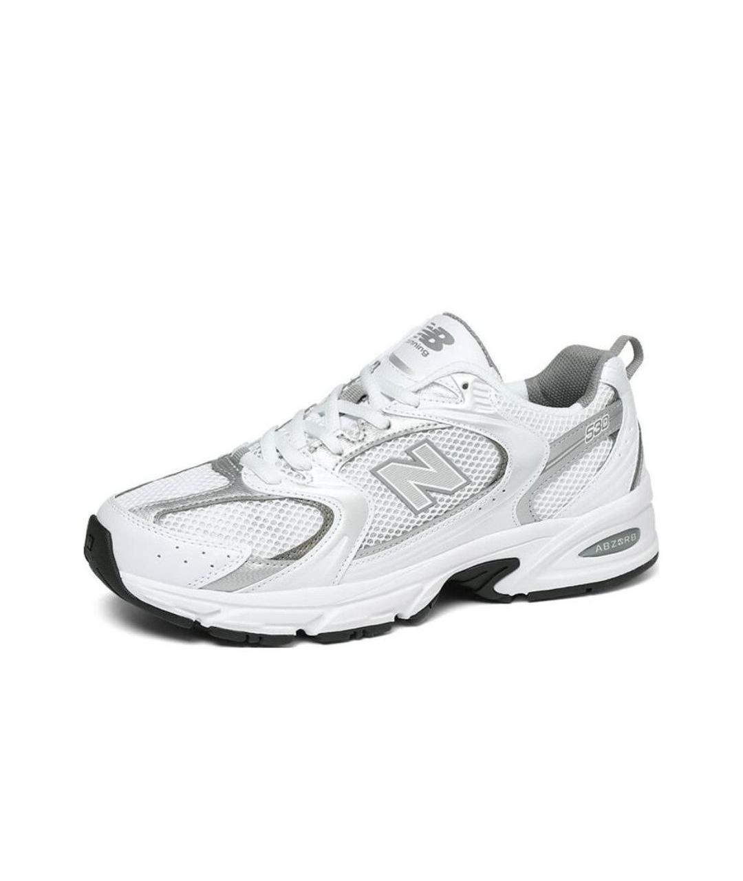 NEW BALANCE Белые неопреновые низкие кроссовки / кеды, фото 2