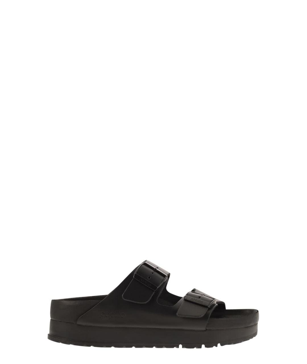 BIRKENSTOCK Черные кожаные сандалии, фото 1