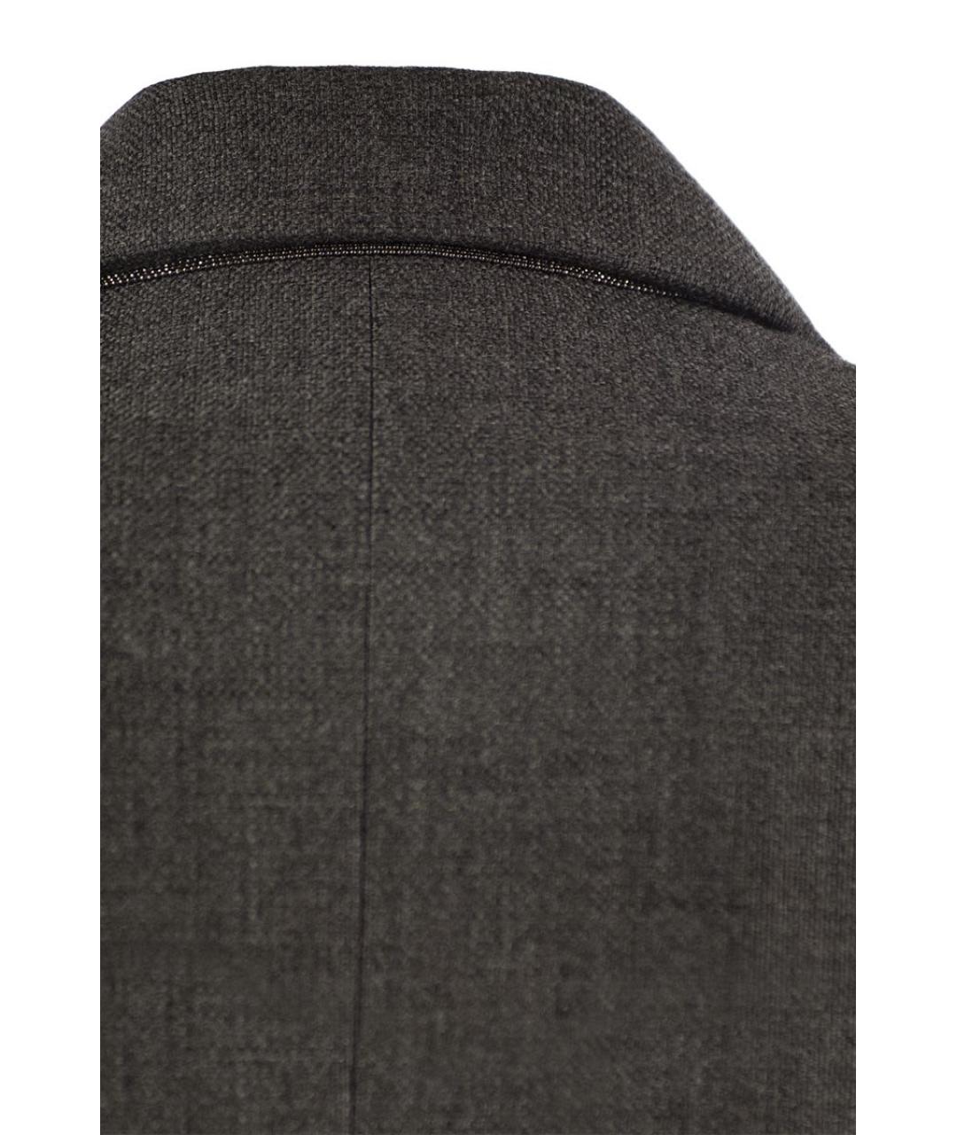 BRUNELLO CUCINELLI Антрацитовая шерстяная куртка, фото 4