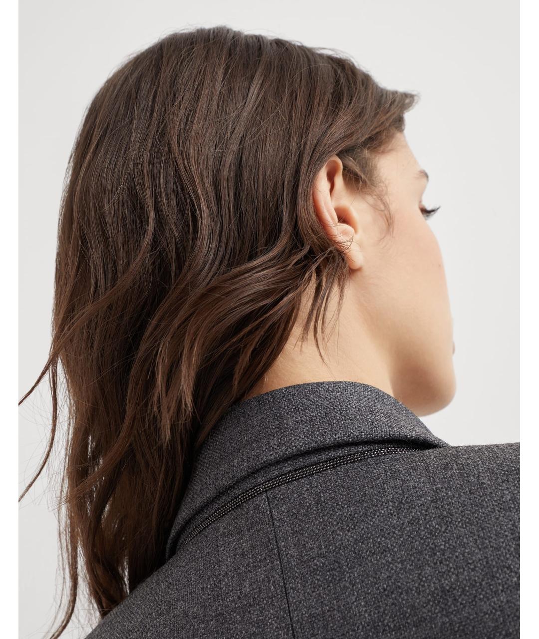 BRUNELLO CUCINELLI Антрацитовая шерстяная куртка, фото 7