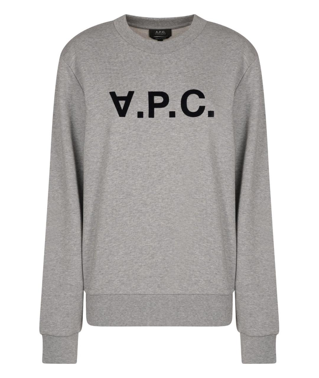 A.P.C. Серый хлопковый джемпер / свитер, фото 1