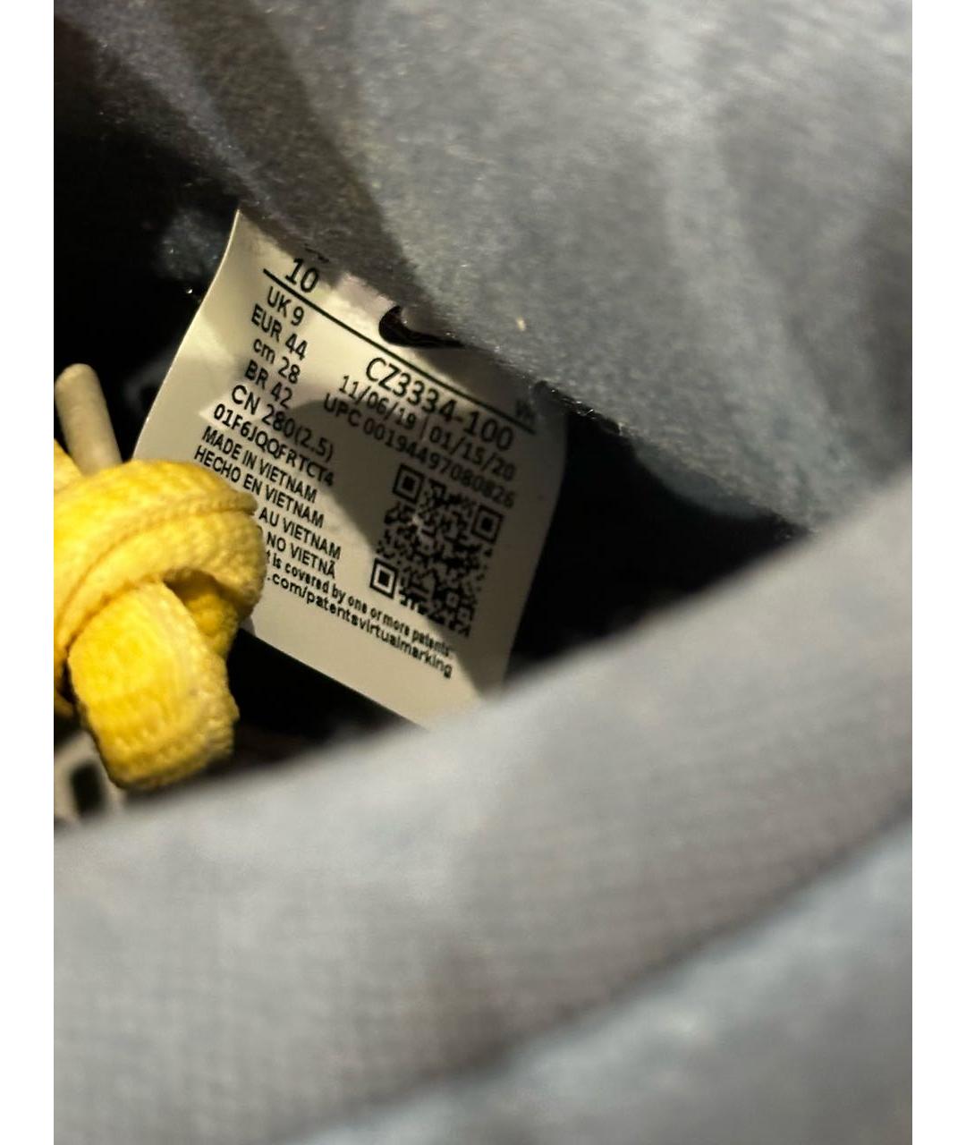 NIKE Серые кожаные высокие кроссовки / кеды, фото 5