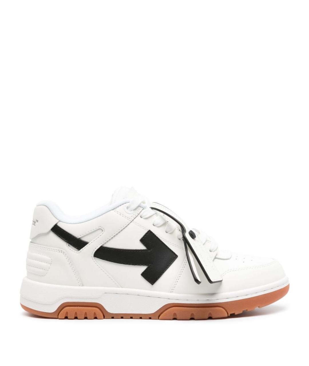 OFF-WHITE Белые кожаные низкие кроссовки / кеды, фото 1
