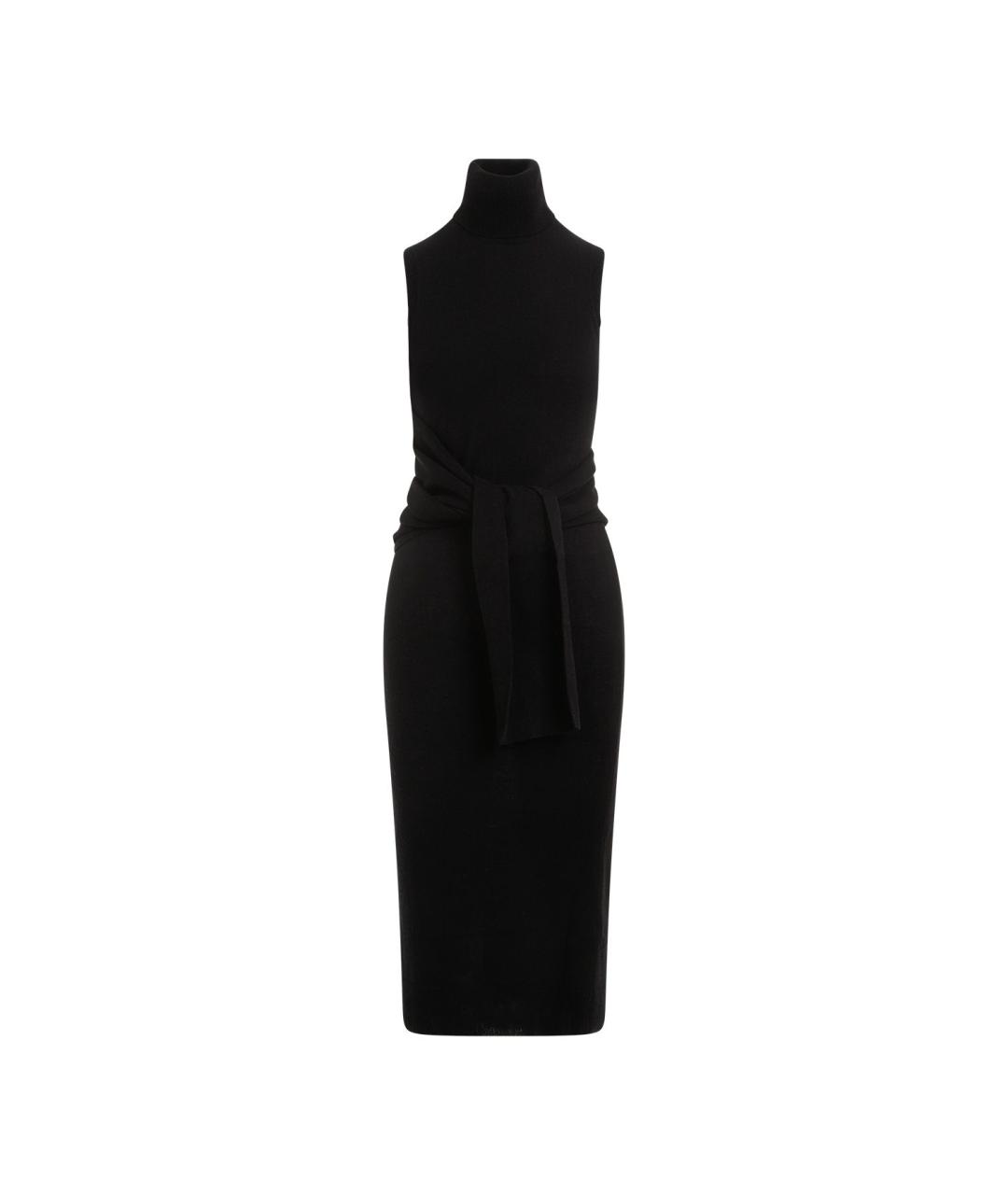 MM6 MAISON MARGIELA Черное шерстяное повседневное платье, фото 1