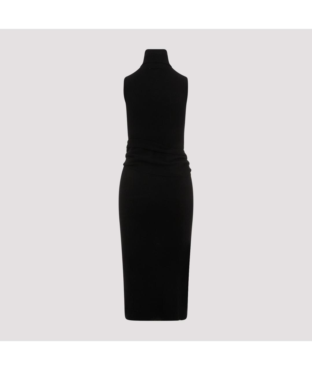 MM6 MAISON MARGIELA Черное шерстяное повседневное платье, фото 3