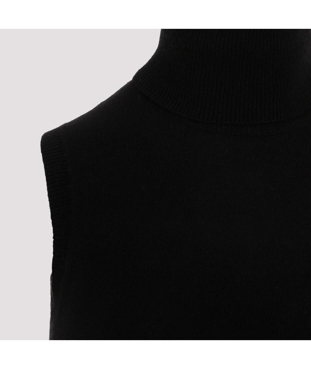 MM6 MAISON MARGIELA Черное шерстяное повседневное платье, фото 5