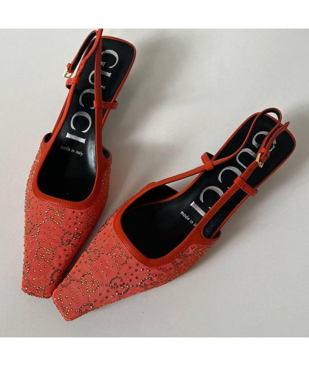 GUCCI Оранжевое туфли, фото 5