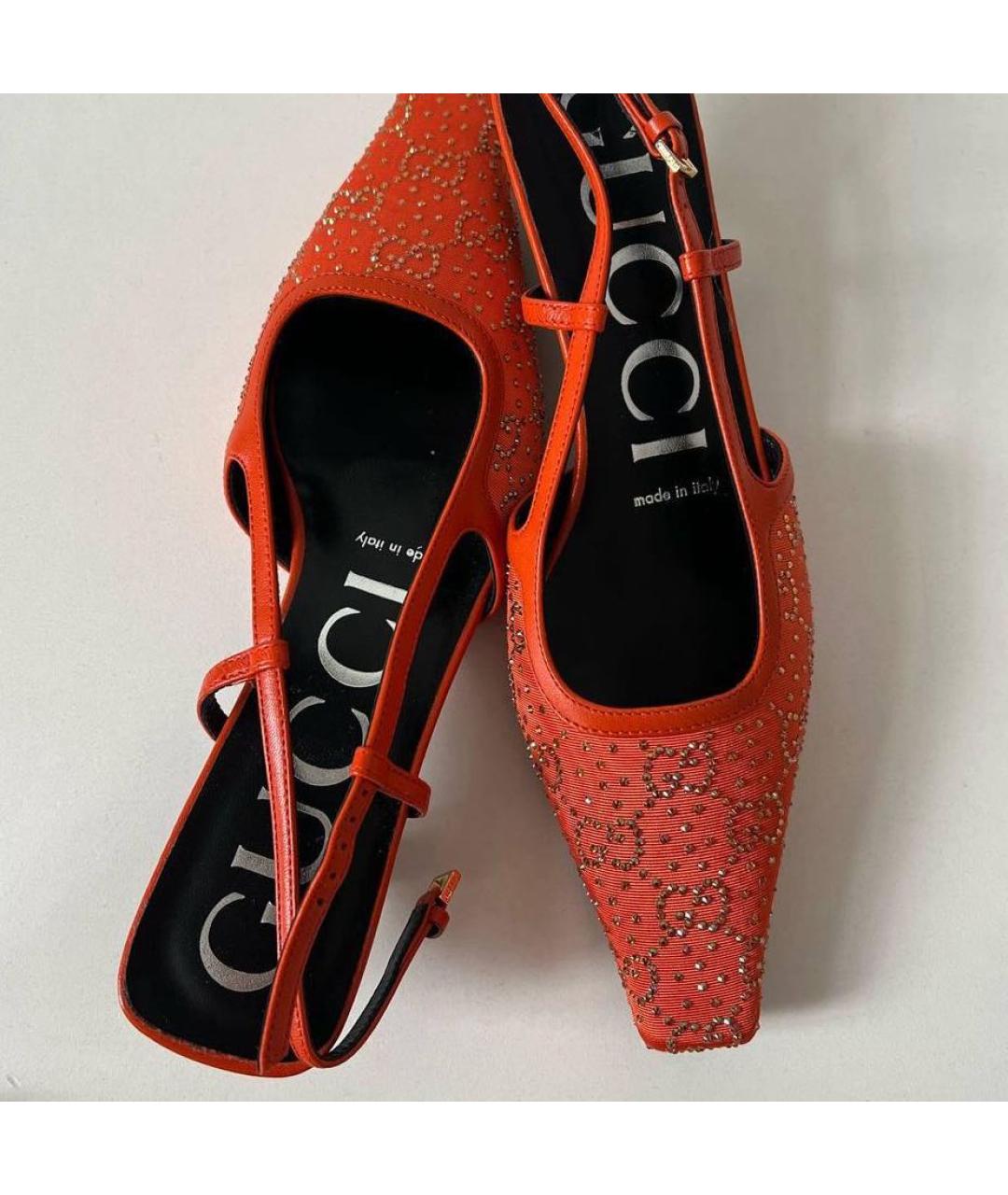 GUCCI Оранжевое туфли, фото 6