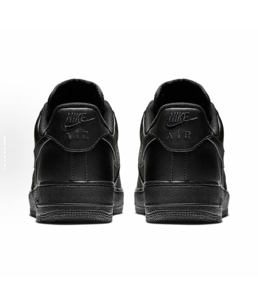 NIKE Черные кожаные низкие кроссовки / кеды, фото 5