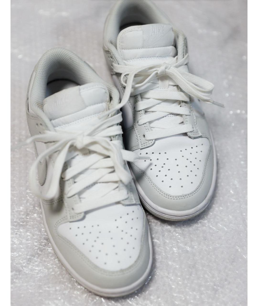 NIKE Белые кожаные кроссовки, фото 6
