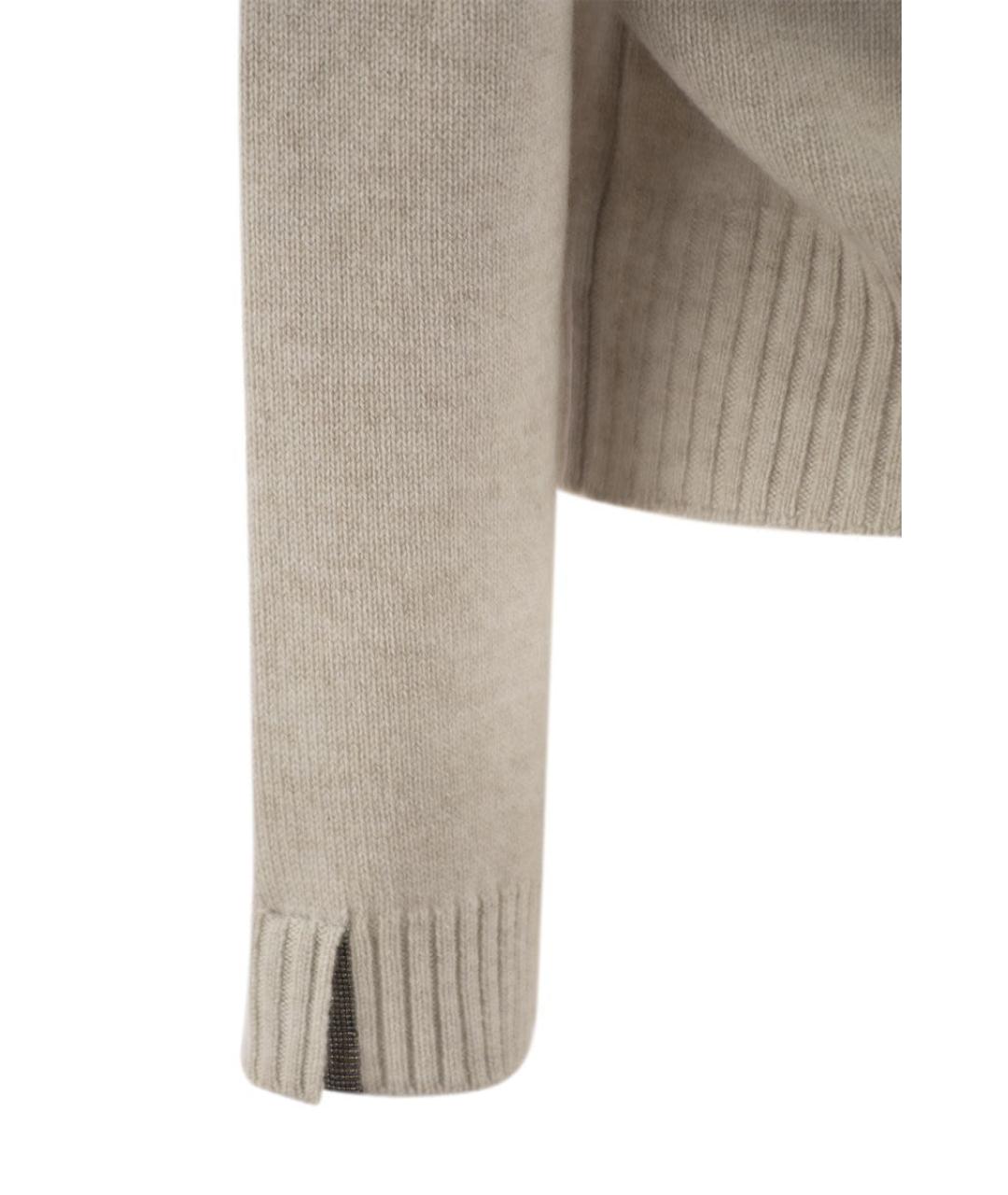 BRUNELLO CUCINELLI Бежевый джемпер / свитер, фото 4
