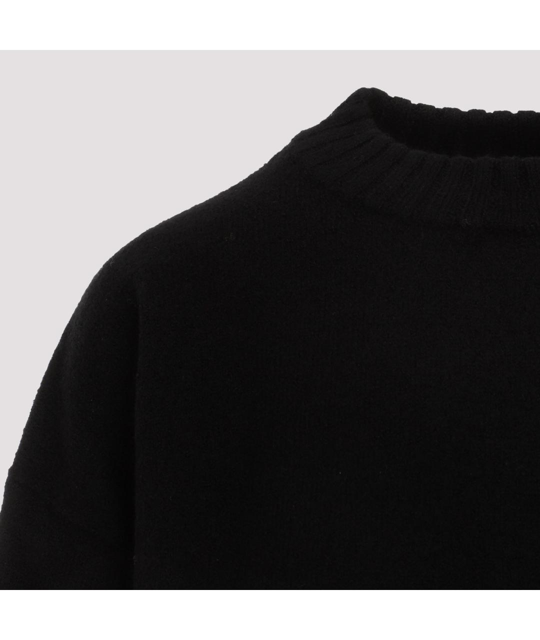 JIL SANDER Черный шерстяной джемпер / свитер, фото 4