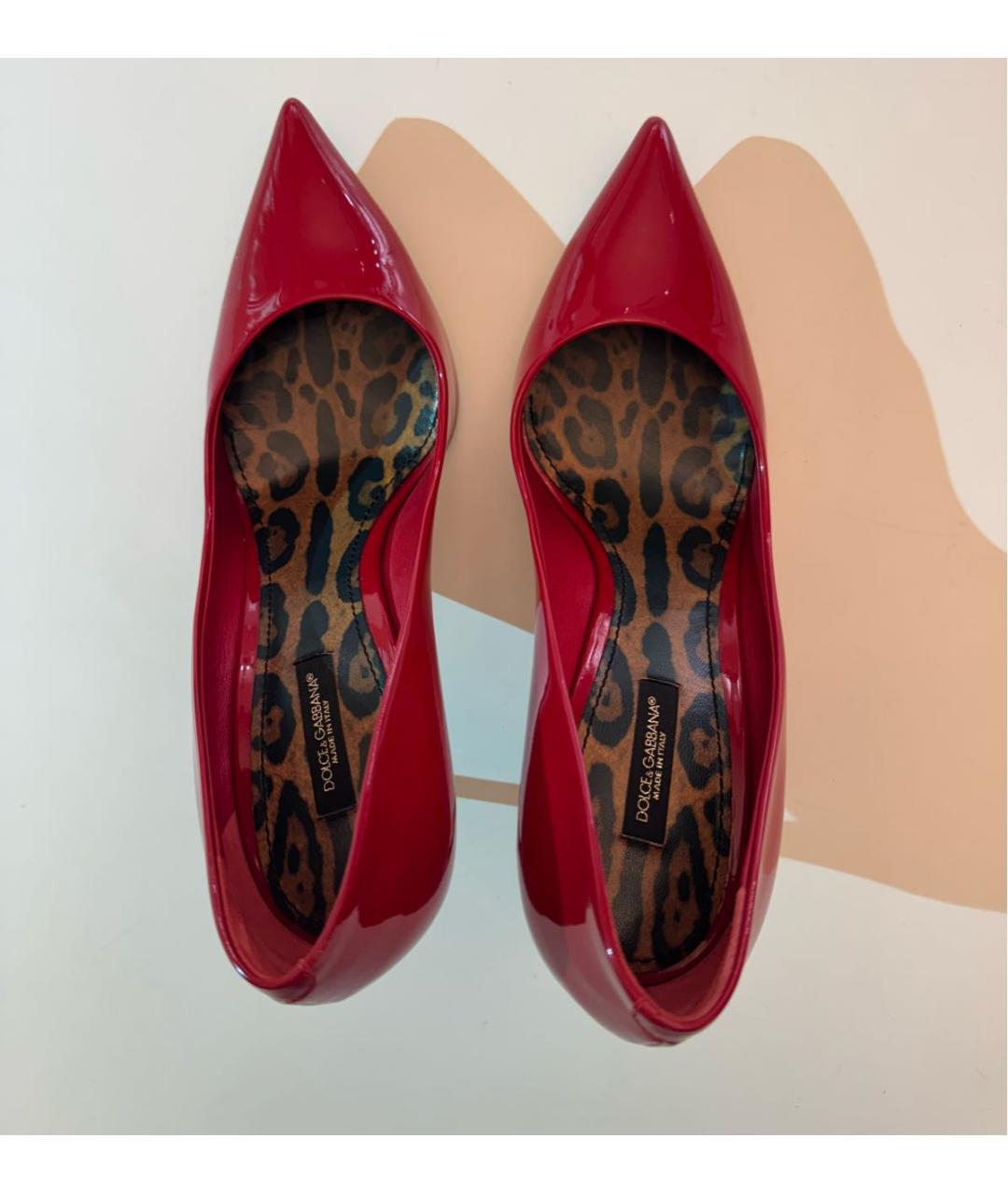 DOLCE&GABBANA Красные туфли из лакированной кожи, фото 3