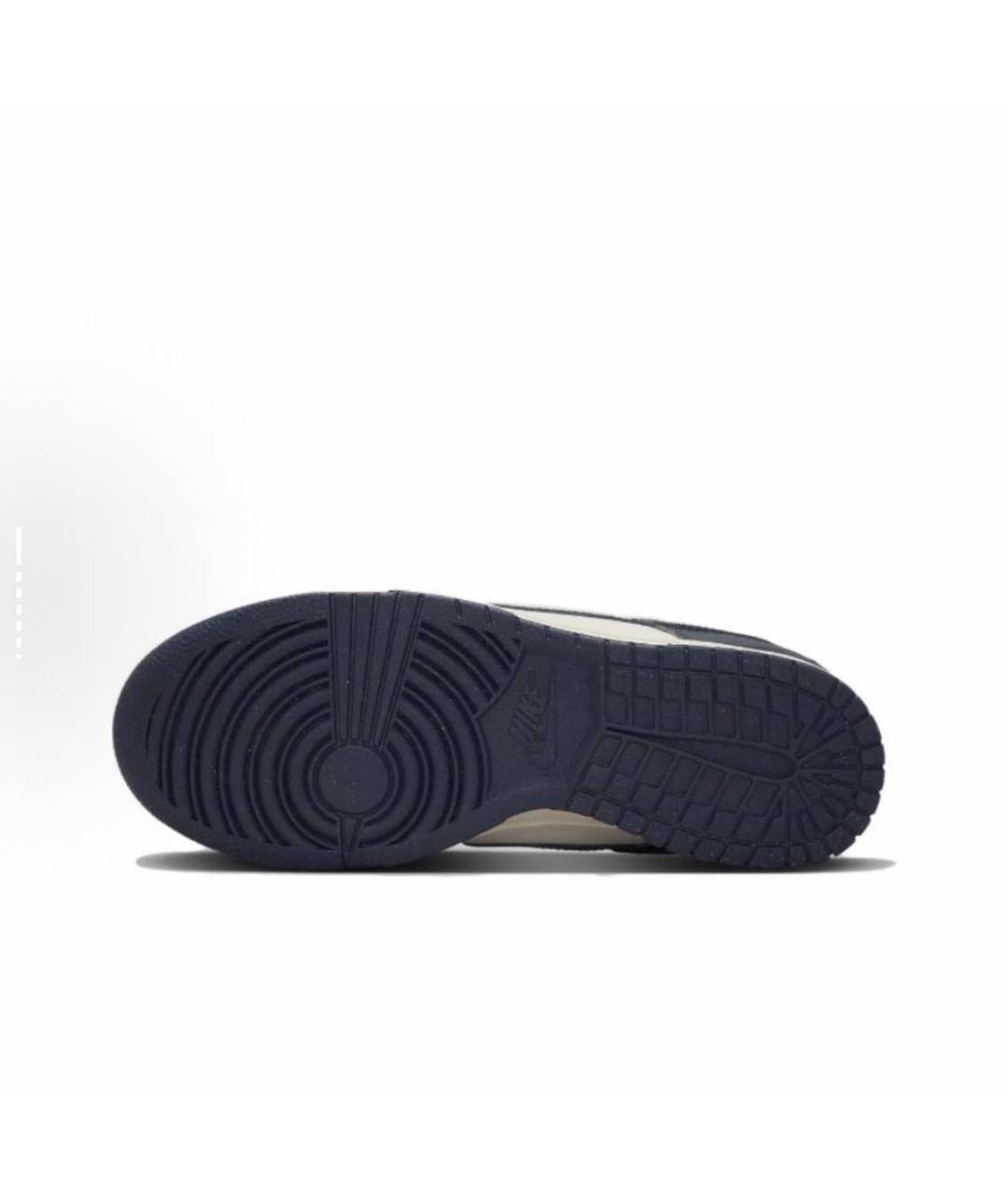 NIKE Темно-синие кожаные низкие кроссовки / кеды, фото 5