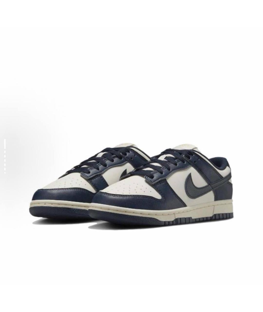 NIKE Темно-синие кожаные низкие кроссовки / кеды, фото 3