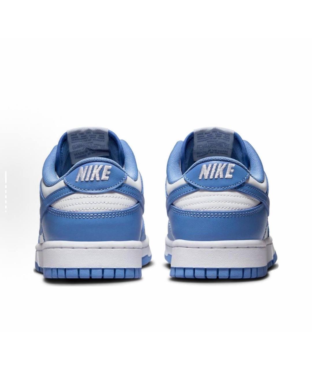 NIKE Голубые кожаные низкие кроссовки / кеды, фото 5
