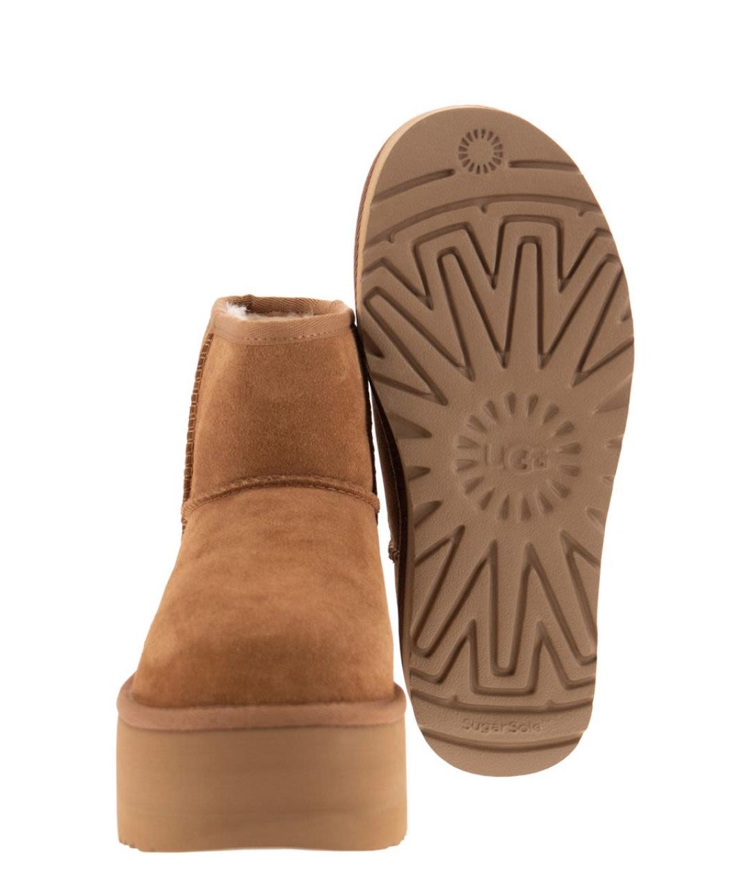 UGG AUSTRALIA Бежевые нубуковые ботинки, фото 5