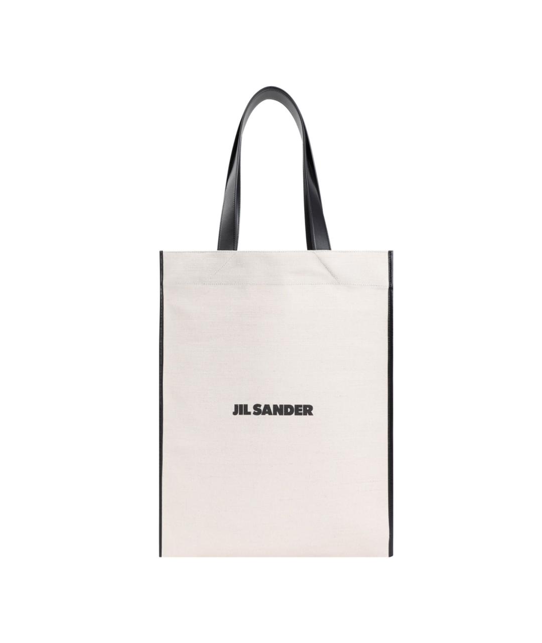 JIL SANDER Бежевая хлопковая сумка тоут, фото 1