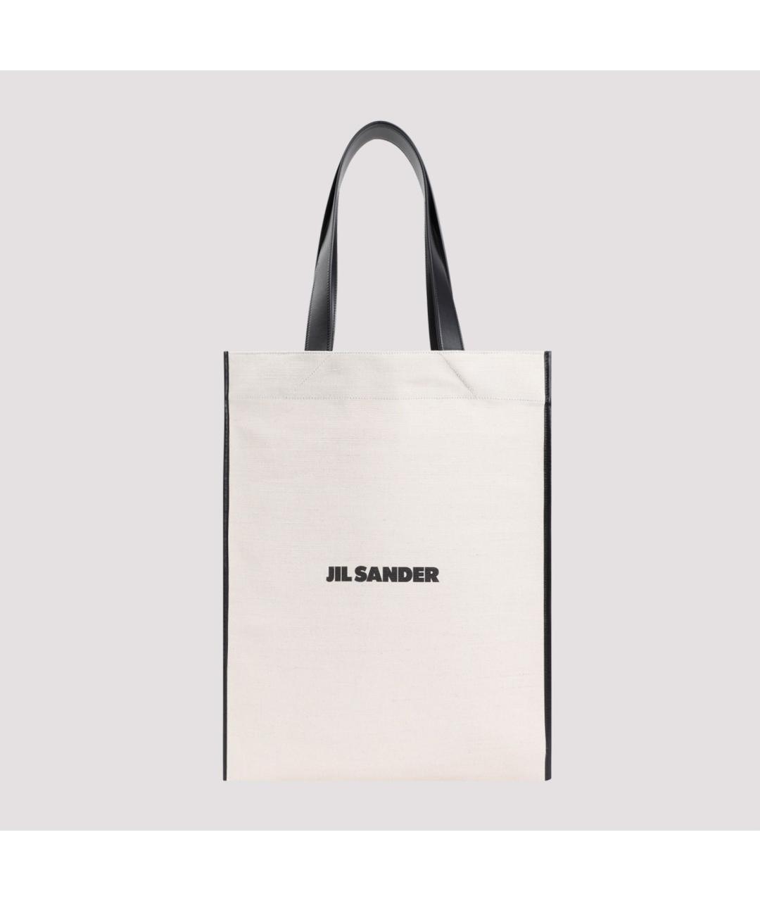 JIL SANDER Бежевая хлопковая сумка тоут, фото 2