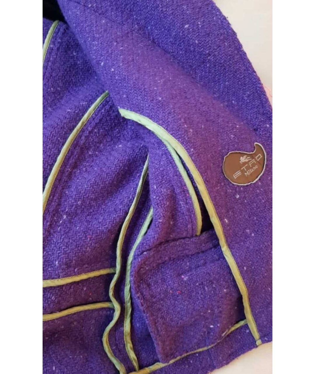 ETRO Фиолетовое шерстяное пальто, фото 3