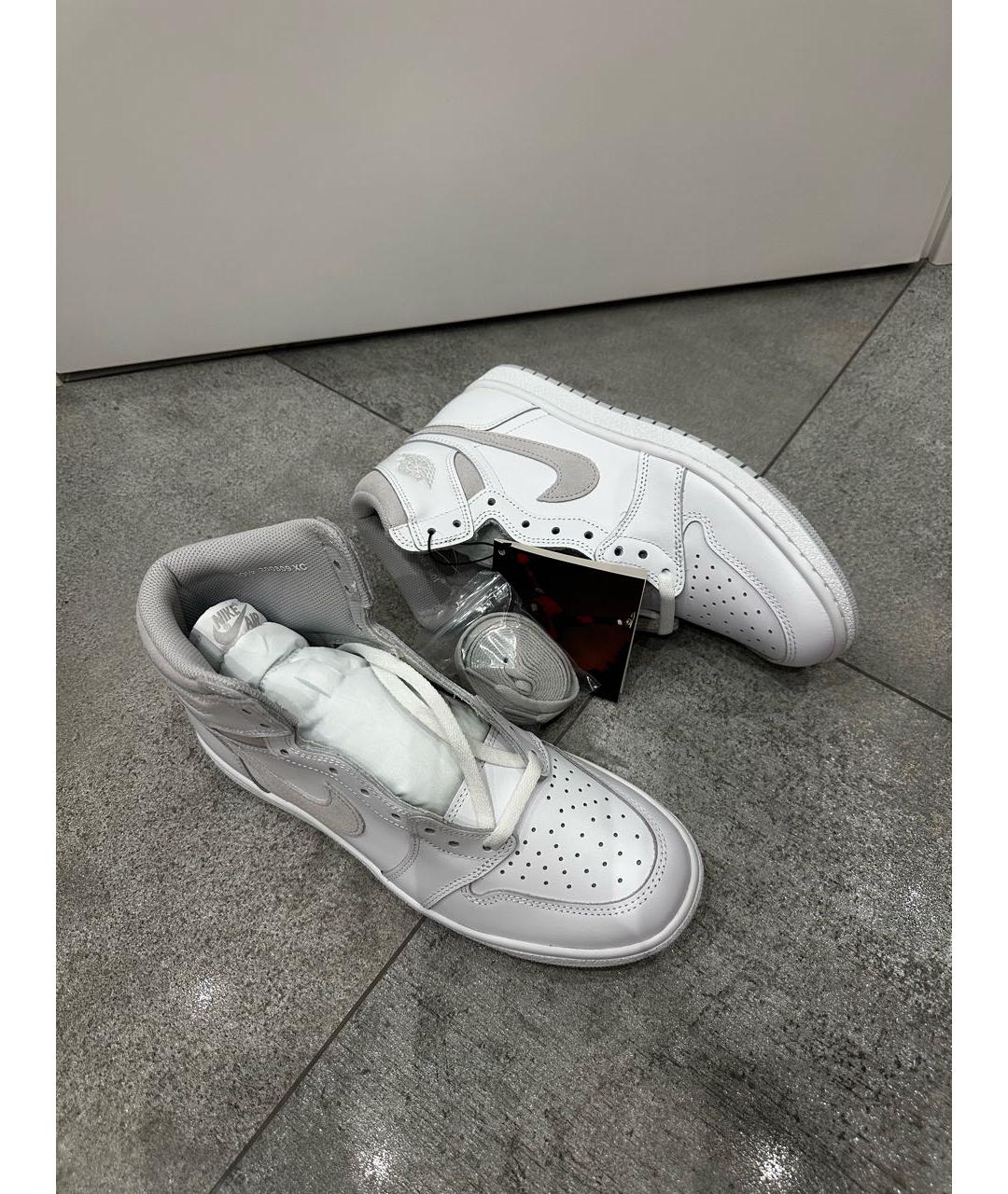 NIKE Белые кожаные высокие кроссовки / кеды, фото 6