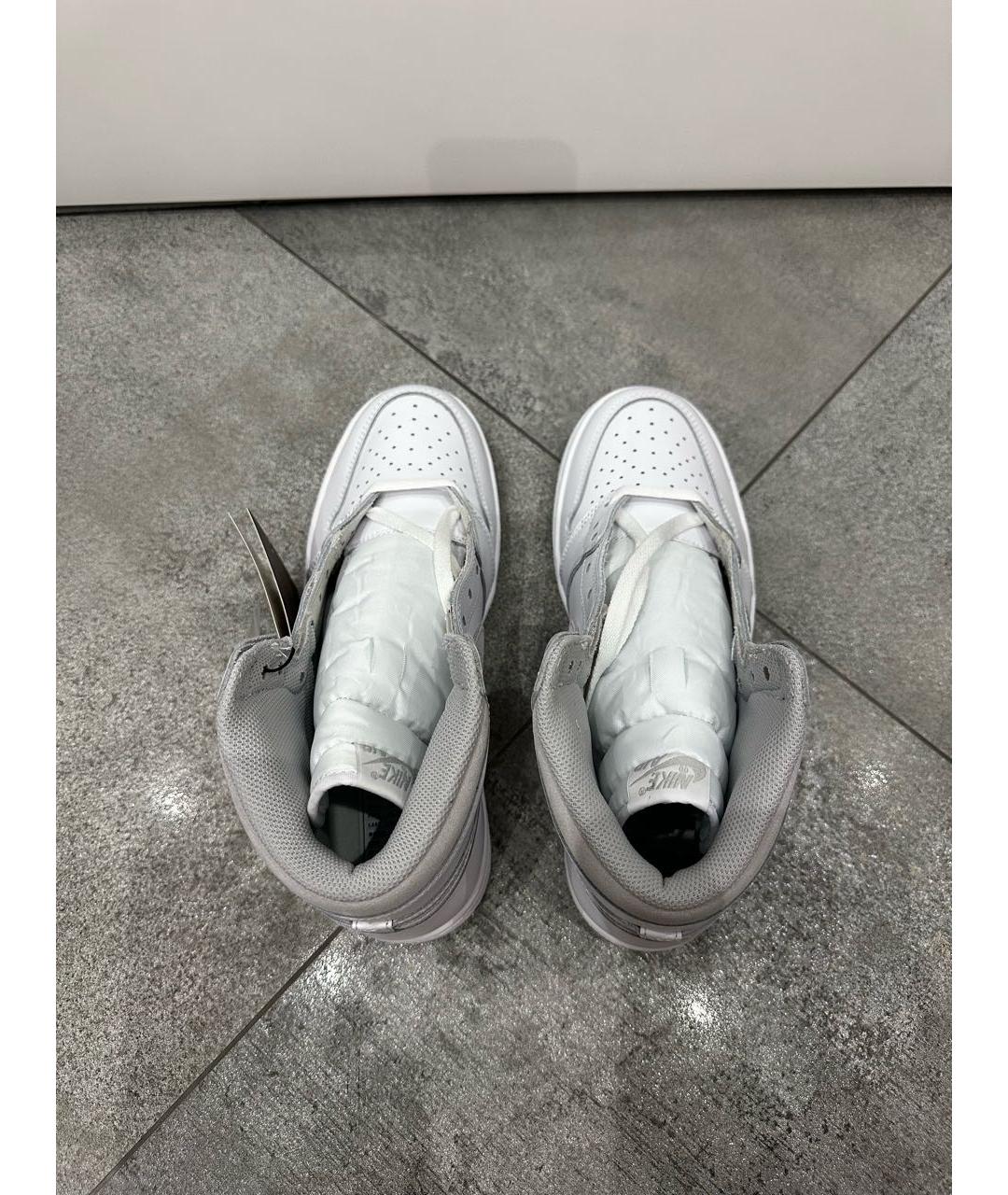 NIKE Белые кожаные высокие кроссовки / кеды, фото 3