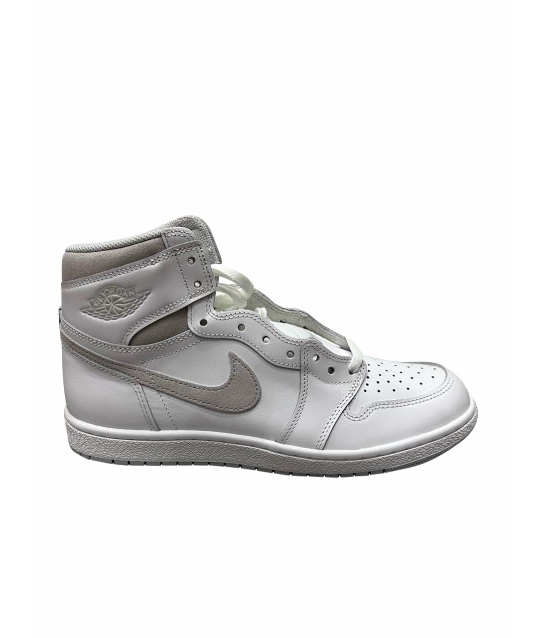 NIKE Белые кожаные высокие кроссовки / кеды, фото 1