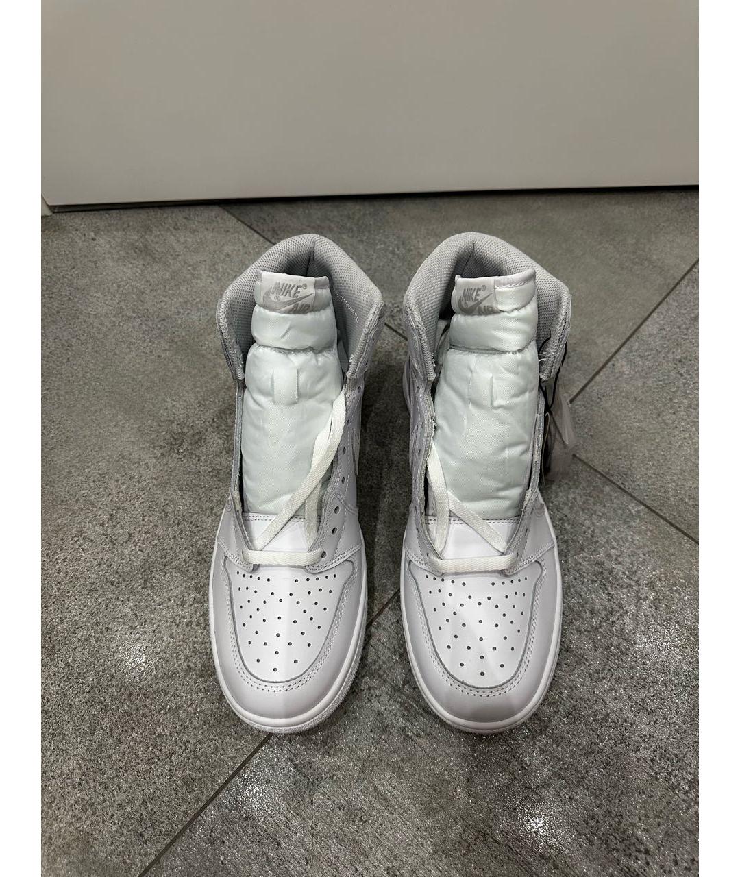 NIKE Белые кожаные высокие кроссовки / кеды, фото 2