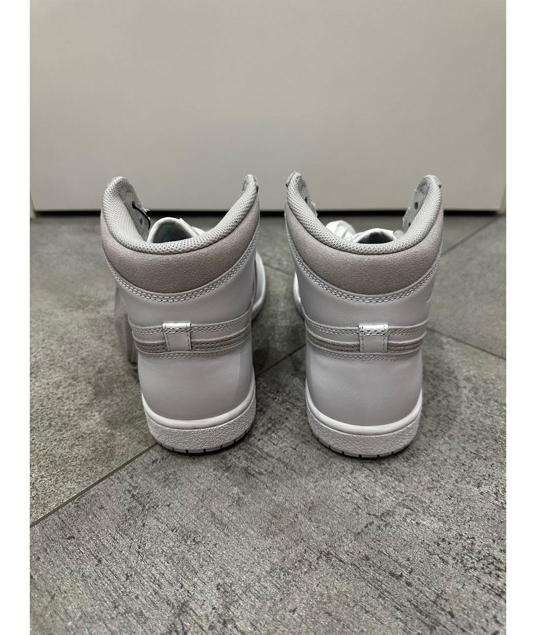 NIKE Белые кожаные высокие кроссовки / кеды, фото 4
