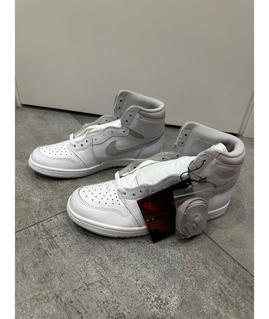 NIKE Белые кожаные высокие кроссовки / кеды, фото 7