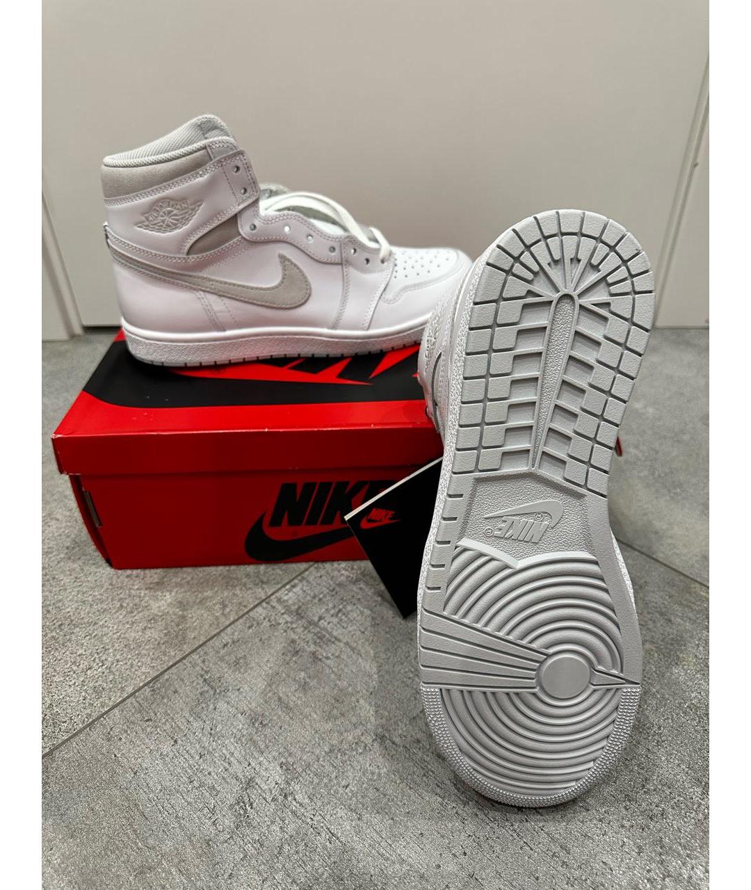 NIKE Белые кожаные высокие кроссовки / кеды, фото 8