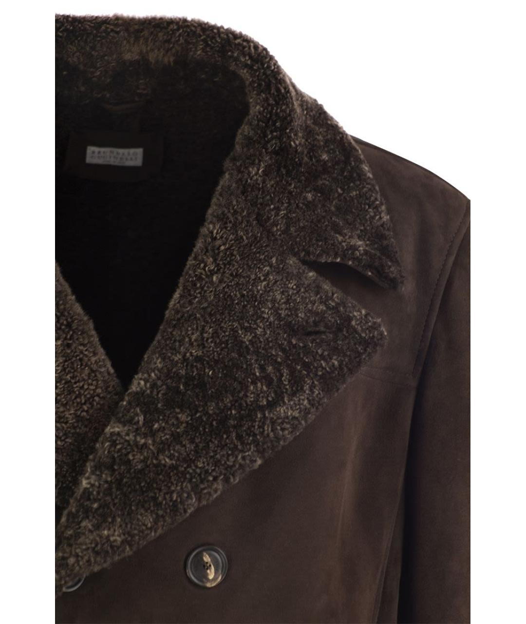BRUNELLO CUCINELLI Коричневая замшевая куртка, фото 4