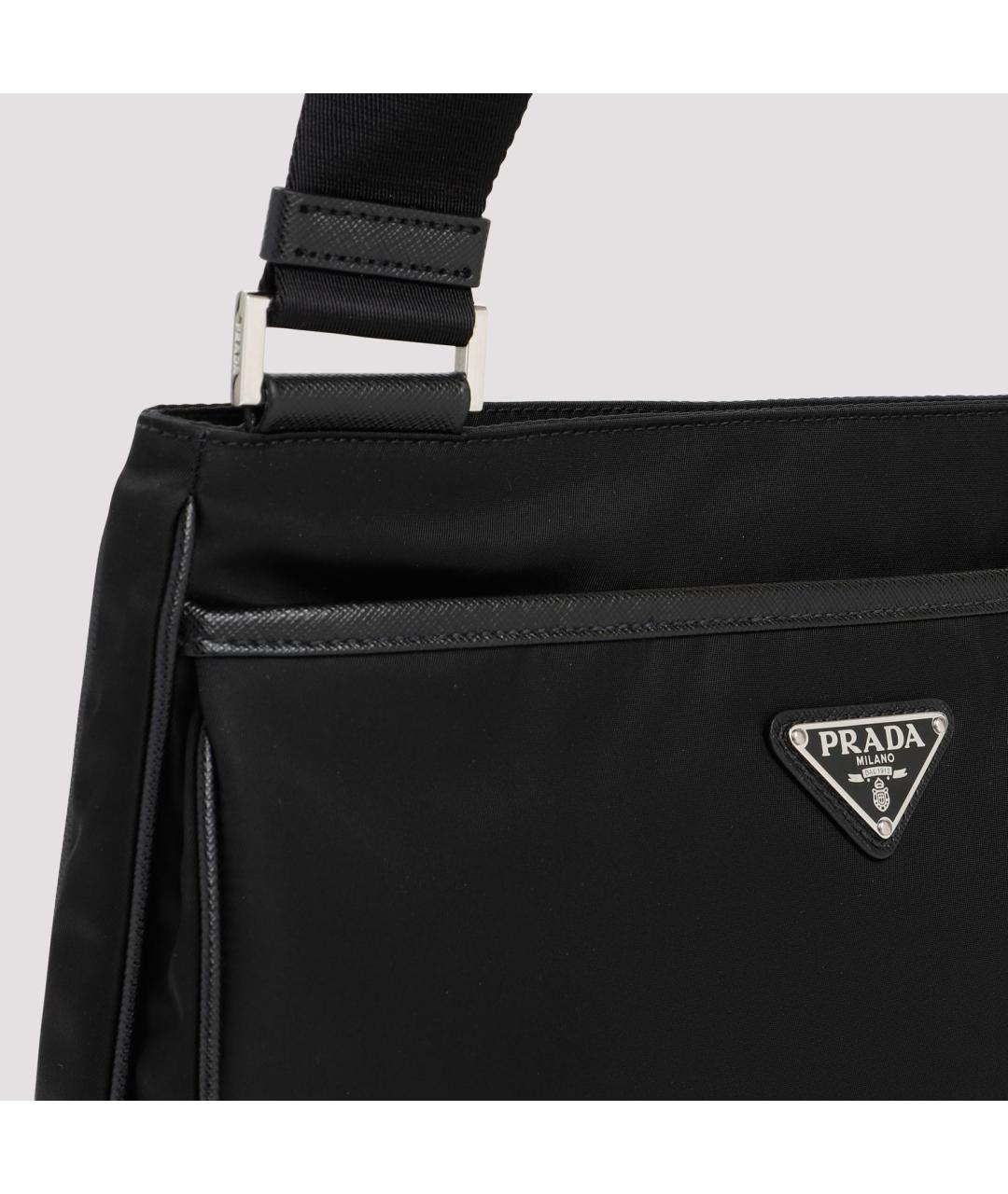 PRADA Черная синтетическая сумка на плечо, фото 4