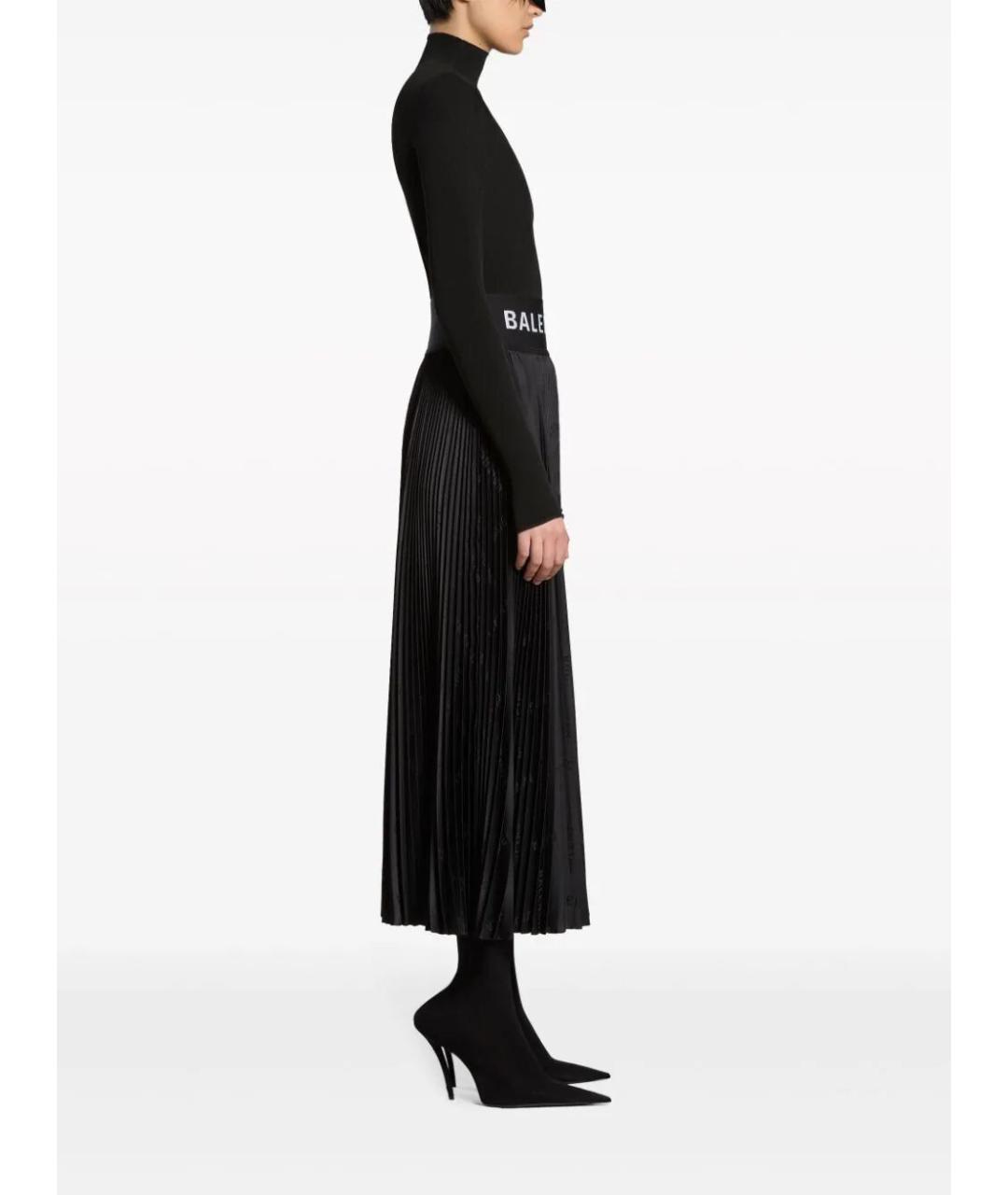 BALENCIAGA Черная хлопковая юбка миди, фото 5