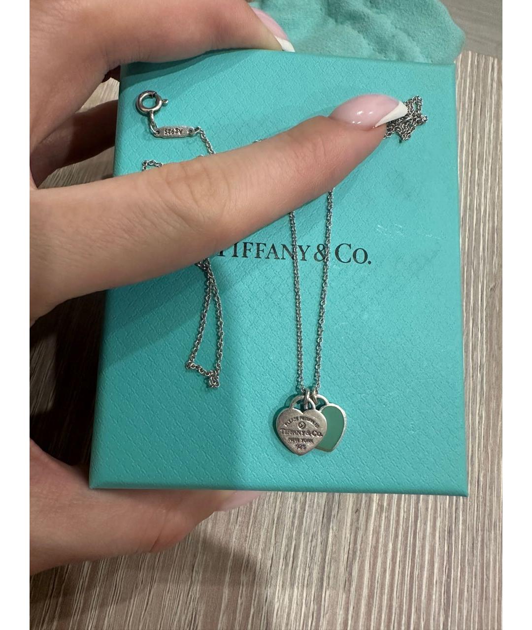 TIFFANY&CO Бирюзовая серебряная подвеска, фото 3