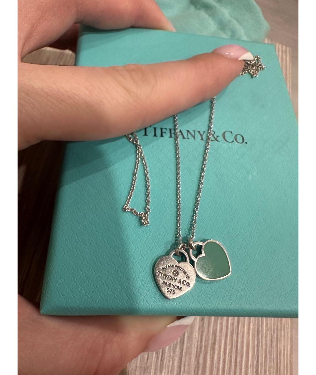 TIFFANY&CO Бирюзовая серебряная подвеска, фото 4