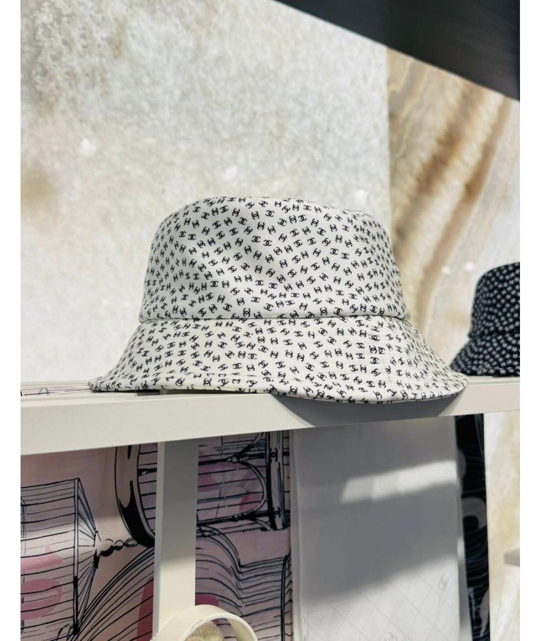 CHANEL Белая хлопковая панама, фото 4