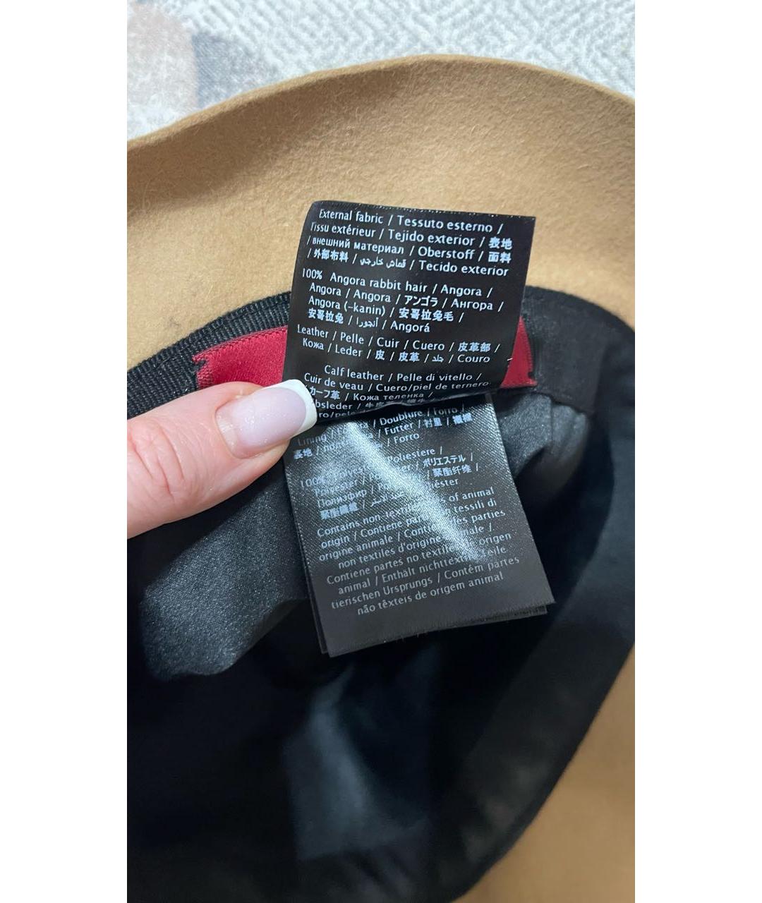 VALENTINO Горчичная шляпа, фото 6