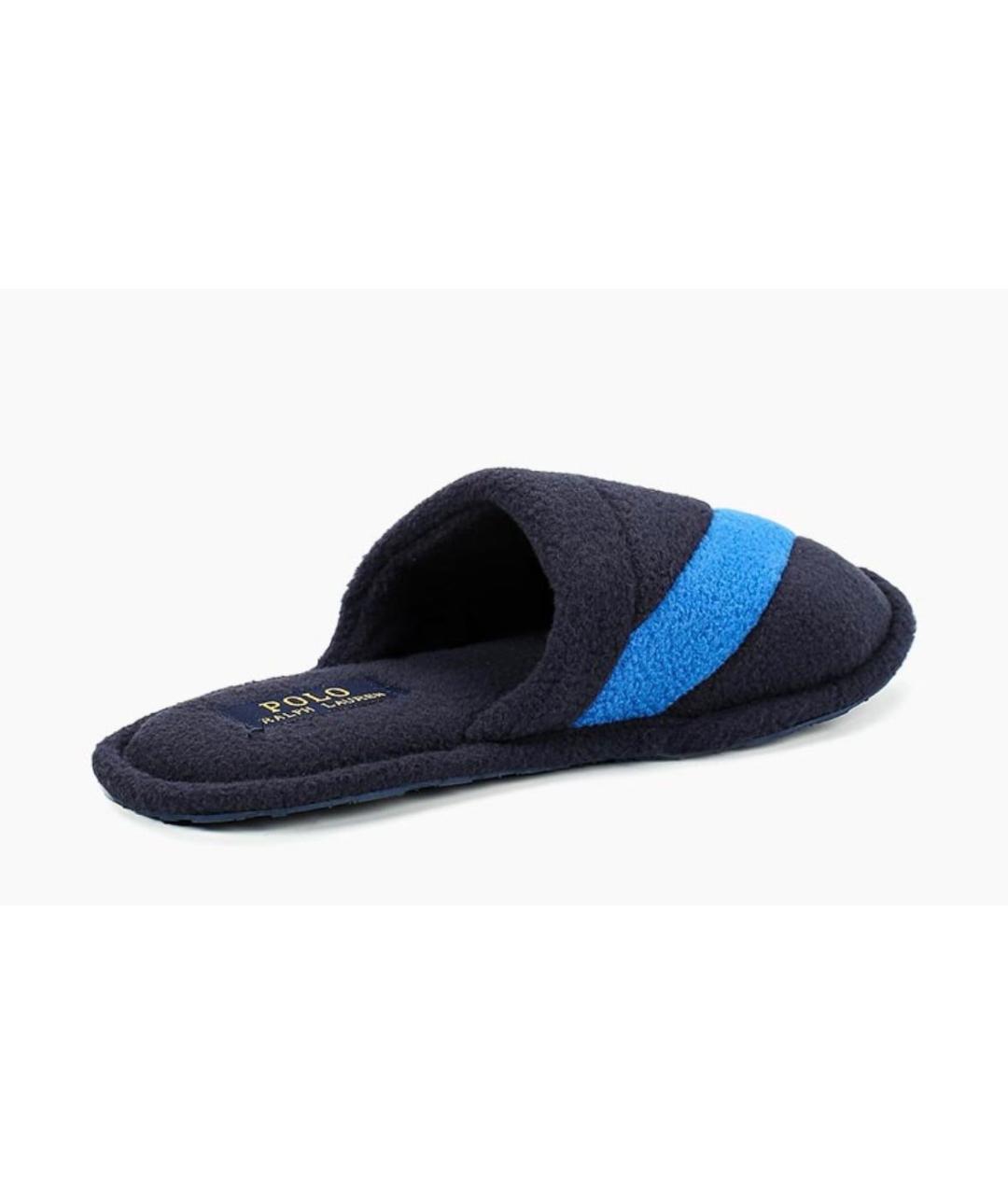 POLO RALPH LAUREN Темно-синие синтетические сандалии и шлепанцы, фото 4