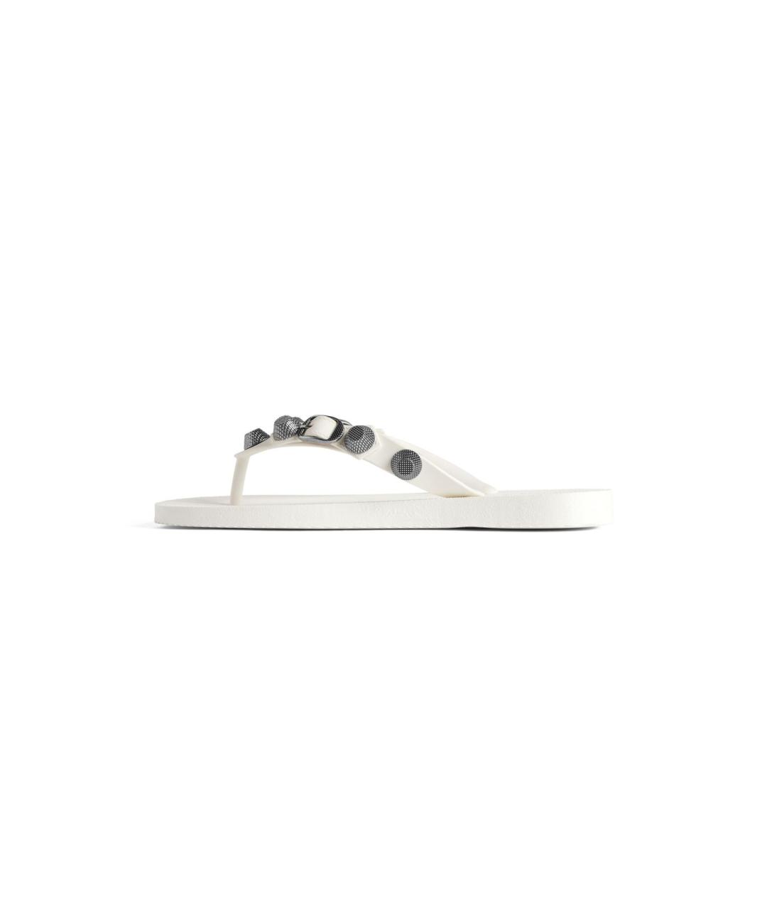 BALENCIAGA Белые шлепанцы, фото 4
