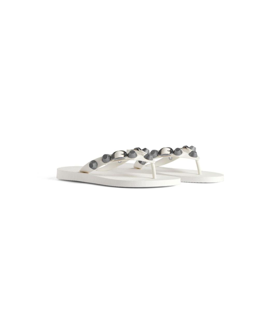 BALENCIAGA Белые шлепанцы, фото 2