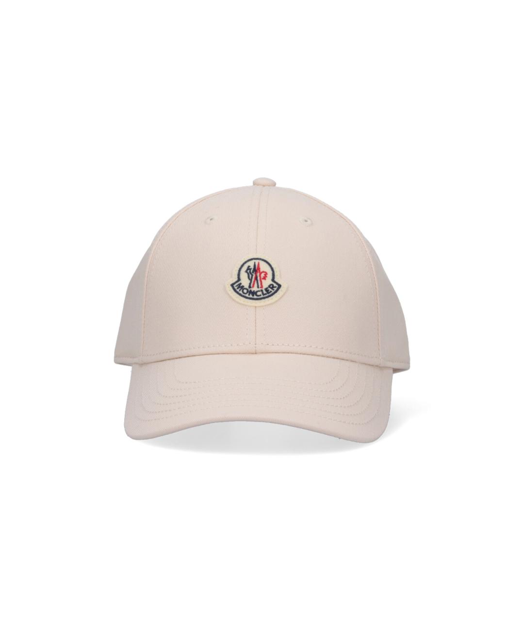 MONCLER Бежевая хлопковая кепка, фото 1