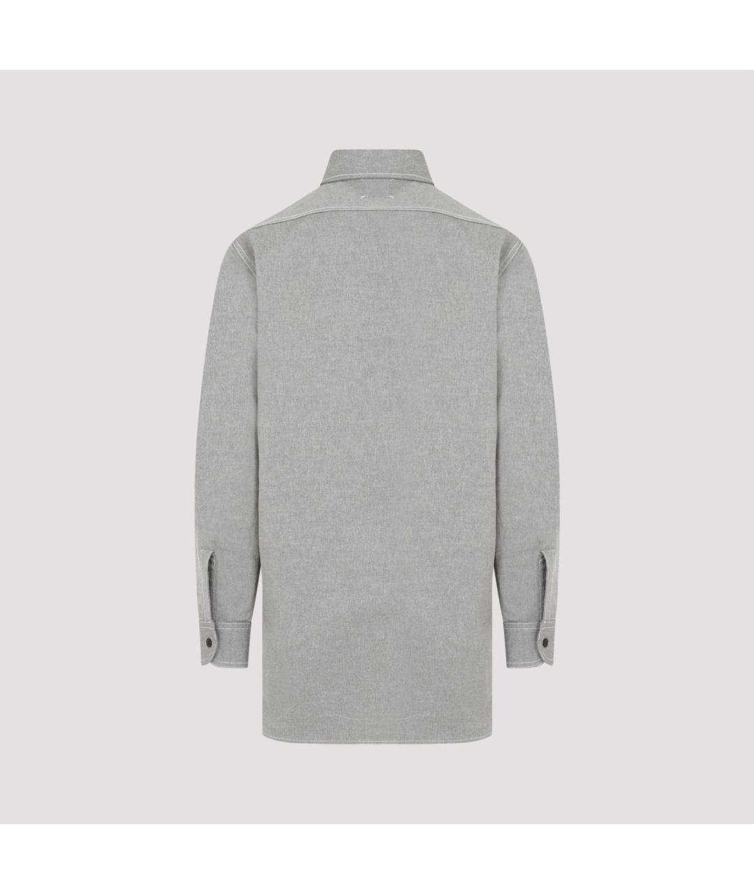 MAISON MARGIELA Серая хлопковая кэжуал рубашка, фото 2