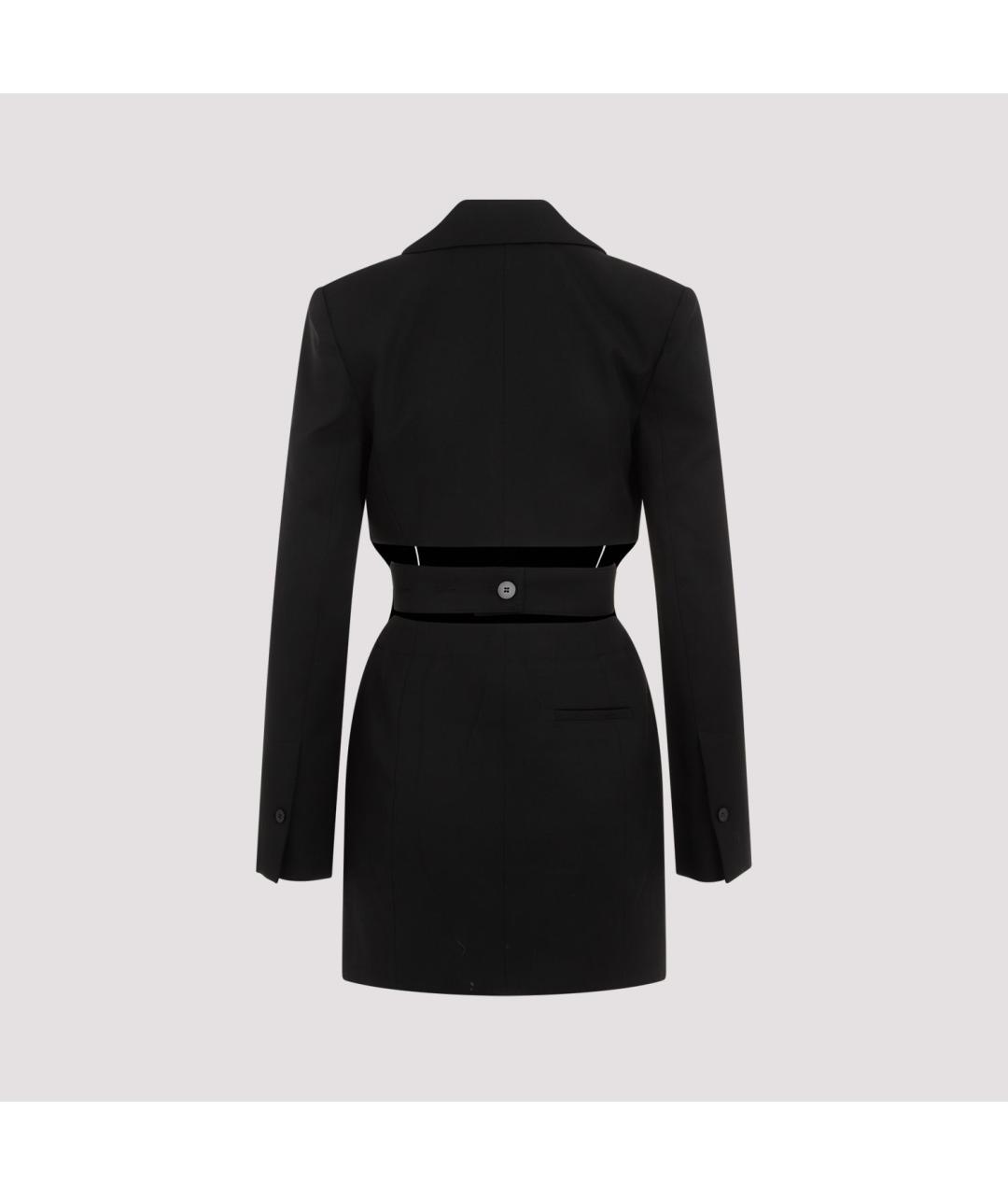 JACQUEMUS Черное шерстяное повседневное платье, фото 2