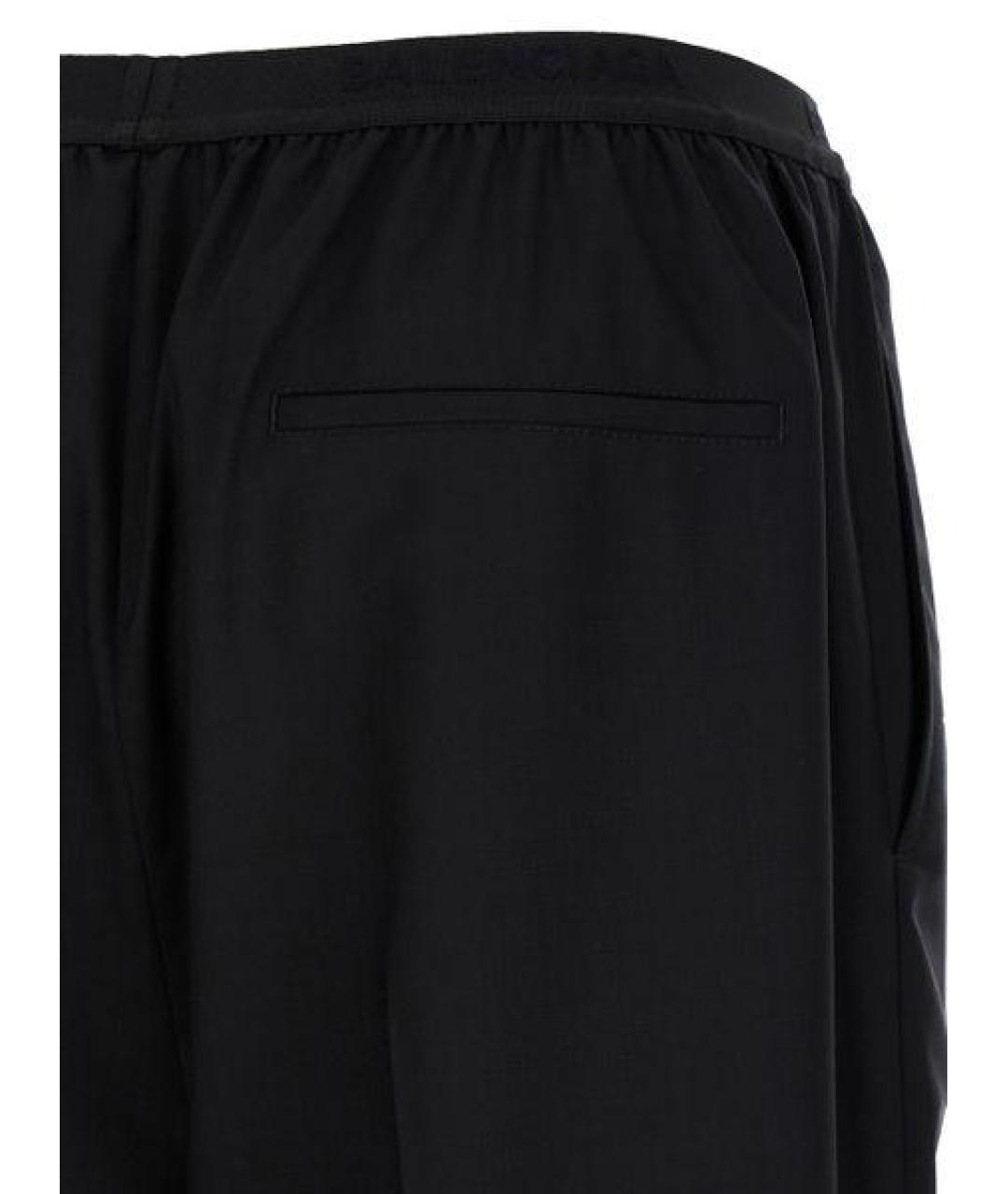 BALENCIAGA Черные хлопковые повседневные брюки, фото 3